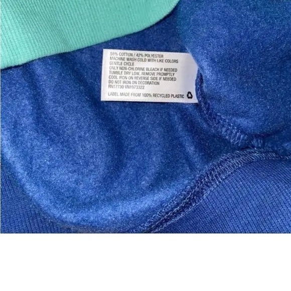 Oversized Sweatshirt Colorblock Niagara Falls NY Wild Fable Blue & Green new - Picture 8 of 9